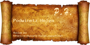 Podwinetz Helga névjegykártya